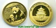 China 20 Yuan Pandabär, 1/20 oz. Gold 999, OVP, Stg -