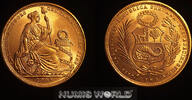 Peru 50 Soles 1965 Peru, 50 Soles, 1965, Lima, Sitzende Liberty, 23,36 g... 3498,00 EUR  zzgl. 25,00 EUR Versand