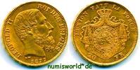 Belgien 20 Franken Leopold II. 1865-1909, 6,45 g /900 Gold, S25, vz/Stg -