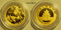 China 20 Yuan 2007 Pandamotiv, 1/20 oz. Feingold 999, Münzdose, Stg  357,00 EUR  zzgl. 10,00 EUR Versand