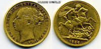 Australien 1 Sovereign 1886 Mzz. M, Victoria, 7,96 g/917 Gold, S318, vz  1074,00 EUR  zzgl. 10,00 EUR Versand