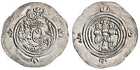 Sasanian drachm Khusro II, YZ (Yazd) mint -