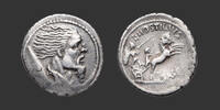  HOSTILIA - L. HOSTILIUS SASERNA Denarius   SS