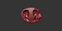   CONFRONTED BUSTS - RED JASPER Roman Intaglio  650,00 EUR  zzgl. 10,00 EUR Versand