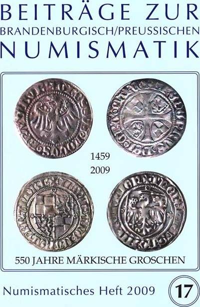 Zeitschriften Numismatisches Heft 2009 Beiträge zur brandenburg