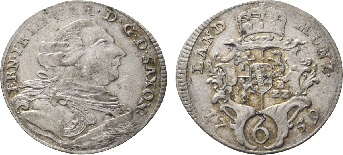 SachsenHildburghausen 6 Kreuzer 1759 Ernst Friedrich Karl 17451780