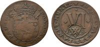 Paderborn, Bistum Cu 6 Pfennig Franz Arnold von Metternich 1704-1718 -