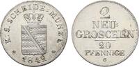 Sachsen-Albertinische Linie 2 Neugroschen Friedrich August II. 1836-1854 -