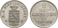 Sachsen-Albertinische Linie 2 Neugroschen Friedrich August II. 1836-1854 -