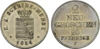 Sachsen-Albertinische Linie 2 Neugroschen Friedrich August II. 1836-1854 -