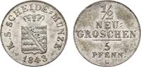Sachsen-Albertinische Linie 1/2 Neugroschen Friedrich August II. 1836-1854 -