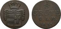 Oldenburg Cu 1/2 Grote Paul Friedrich August 1829-1853 -