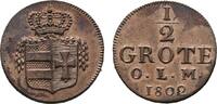 Oldenburg Cu 1/2 Grote Peter Friedrich Wilhelm 1785-1823 -