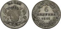 Baden-Durlach 6 Kreuzer Leopold 1830-1852 -