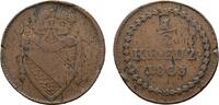 Baden-Durlach Cu 1/2 Kreuzer Karl Friedrich 1738-1806 -
