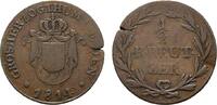 Baden-Durlach Cu 1/2 Kreuzer Carl Ludwig Friedrich 1811-1818 -