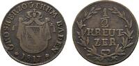 Baden-Durlach Cu 1/2 Kreuzer Carl Ludwig Friedrich 1811-1818 -