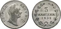 Baden-Durlach 3 Kreuzer Leopold 1830-1852 -
