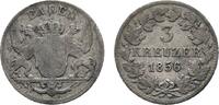 Baden-Durlach 3 Kreuzer Friedrich I. 1852-1907 -