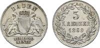 Baden-Durlach 3 Kreuzer Friedrich I. 1852-1907 -