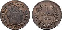 Baden-Durlach Cu Kreuzer Carl Ludwig Friedrich 1811-1818 -