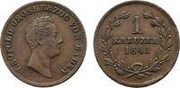 Baden-Durlach Cu Kreuzer Leopold 1830-1852 -
