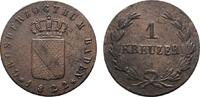 Baden-Durlach Cu Kreuzer Ludwig 1818-1830 -