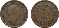 Baden-Durlach Cu 1/2 Kreuzer Leopold 1830-1852 -