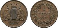 Baden-Durlach Cu 1/2 Kreuzer Friedrich I. 1852-1907 -