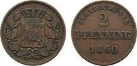 Bayern Cu 2 Pfennig Maximilian II. 1848-1864 -