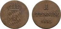 Bayern Cu Pfennig Ludwig I. 1825-1848 -