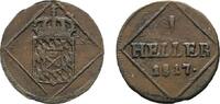 Bayern Cu Heller 1817 Maximilian I. Joseph 1806-1825 Sehr schön