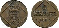 Bayern Cu Heller Ludwig I. 1825-1848 -