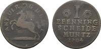 Braunschweig-Wolfenbüttel Cu Pfennig Anton Ulrich, allein 1704-1714 -
