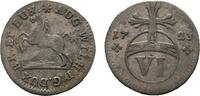 Braunschweig-Wolfenbüttel 6 Pfennig August Wilhelm 1714-1731 -