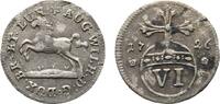 Braunschweig-Wolfenbüttel 6 Pfennig August Wilhelm 1714-1731 -