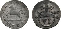 Braunschweig-Wolfenbüttel 6 Pfennig August Wilhelm 1714-1731 -