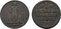 Braunschweig-Wolfenbüttel Cu Pfennig Karl I. 1735-1780 -