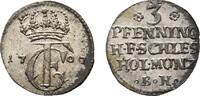 Schleswig-Holstein-Gottorp 3 Pfennig Karl Friedrich 1702-1739 -