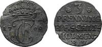 Schleswig-Holstein-Gottorp 3 Pfennig Karl Friedrich 1702-1739 -