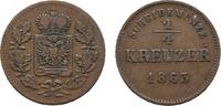 Schwarzburg-Rudolstadt Cu 1/4 Kreuzer Friedrich Günther 1807-1867 -