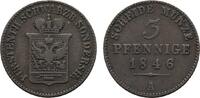 Schwarzburg-Sondershausen Cu 3 Pfennig Günther Friedrich Karl II. 1835-1880 -