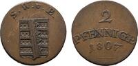 Sachsen-Weimar-Eisenach Cu 2 Pfennig Carl August 1775-1828 -