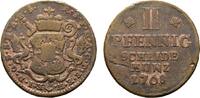 Mainz, Erzbistum Cu 2 Pfennig Emmerich Joseph von Breitbach-Bürresheim 1763-1774 -