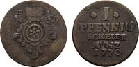 Mainz, Erzbistum Cu Pfennig Emmerich Joseph von Breitbach-Bürresheim 1763-1774 -