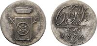 Mainz, Erzbistum Friedrich Karl Joseph 1774-1802 6 Pfennig 1801 Erfurt Winz. Schrötlingsfehler am Rand, sehr schön
