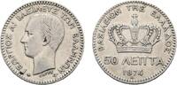 Griechenland 50 Lepta Georg I. 1863-1913 -
