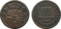 Paderborn, Bistum Cu 3 Pfennig Clemens August von Bayern 1719-1761 -