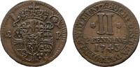 Paderborn, Bistum Cu 2 Pfennig Clemens August von Bayern 1719-1761 -