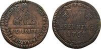 Paderborn, Bistum Cu 6 Pfennig Sedisvakanz 1761 -